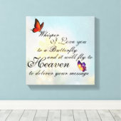 蝶 キャンバスプリント (インサイチュ (ウッドフロア))