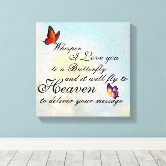 蝶 キャンバスプリント (インサイチュ (ウッドフロア))