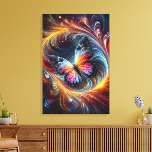 蝶 キャンバスプリント (インサイチュ (リビング))