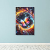 蝶 キャンバスプリント (インサイチュ (ウッドフロア))