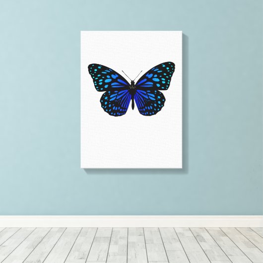 蝶 キャンバスプリント (インサイチュ (ウッドフロア))