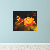 蝶 キャンバスプリント (インサイチュ (ウッドフロア))