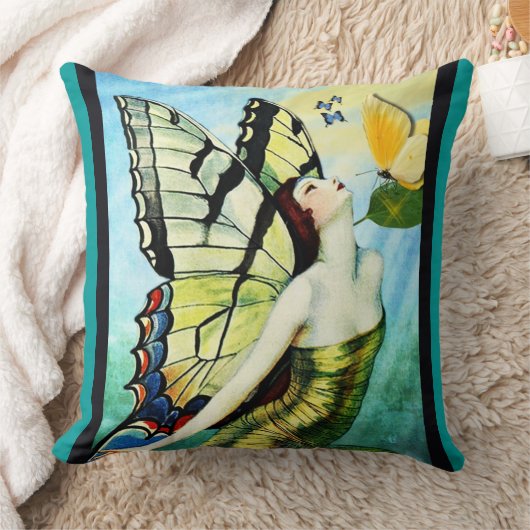 蝶 クッション (ブランケット)