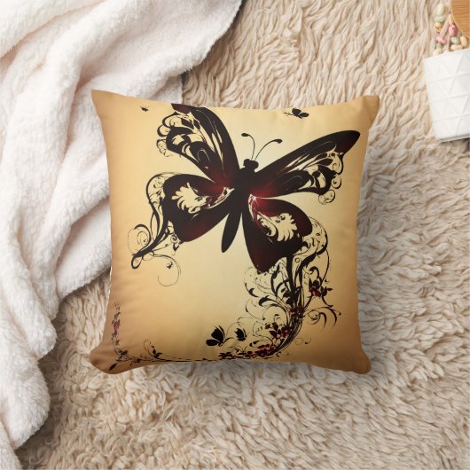 蝶 クッション (ブランケット)