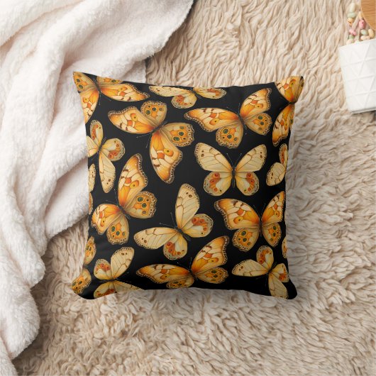 蝶 クッション (ブランケット)