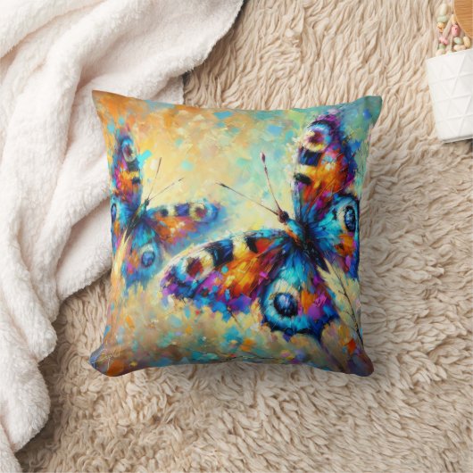 蝶 クッション (ブランケット)