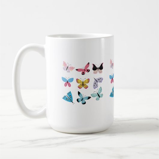 蝶 コーヒーマグカップ (左)