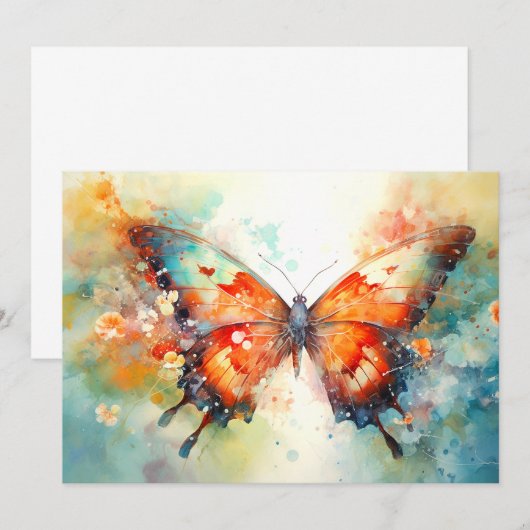 蝶 サンキューカード (正面/裏面)