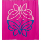 蝶 シャワーカーテン (正面)