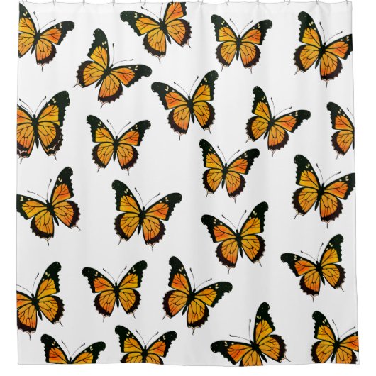 蝶 シャワーカーテン (正面)