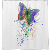 蝶 シャワーカーテン (正面)