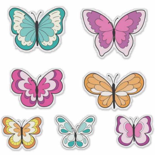 蝶 シール (正面)