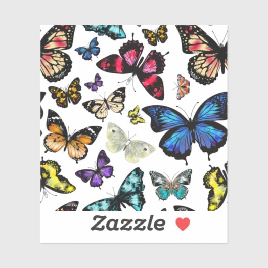 蝶 シール (シート)