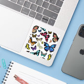 蝶 シール (ノートパソコンとiPhone)