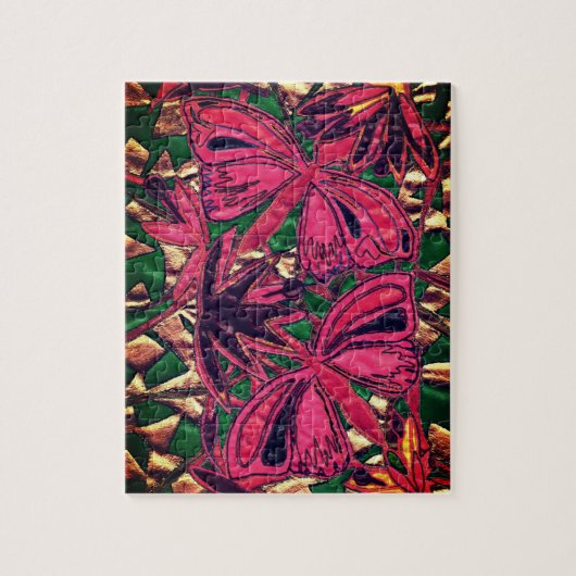 蝶 ジグソーパズル (縦)