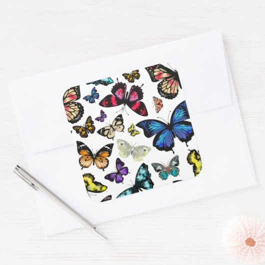 蝶 スクエアシール (封筒)