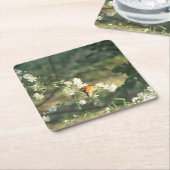 蝶 スクエアペーパーコースター (アングル)