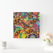 蝶 スクエア壁時計 (ホーム)