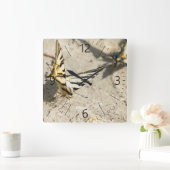 蝶 スクエア壁時計 (ホーム)