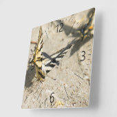 蝶 スクエア壁時計 (傾斜)