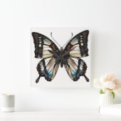 蝶 スクエア壁時計 (ホーム)