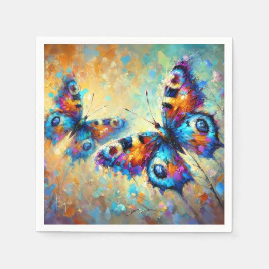 蝶 スタンダードカクテルナプキン (正面)