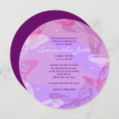 蝶&スターズラウンドバルミツワー招待状 招待状 (正面/裏面)