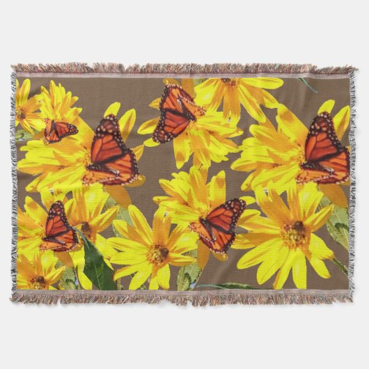 蝶 スローブランケット (正面)