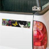 蝶-タキシードの子猫のそばかす バンパーステッカー (トラック上)