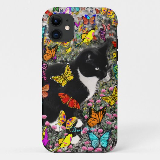 蝶-タキシードの子猫のそばかす Case-Mate iPhoneケース (裏面)