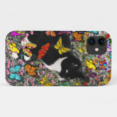 蝶-タキシードの子猫のそばかす Case-Mate iPhoneケース (裏面(横))