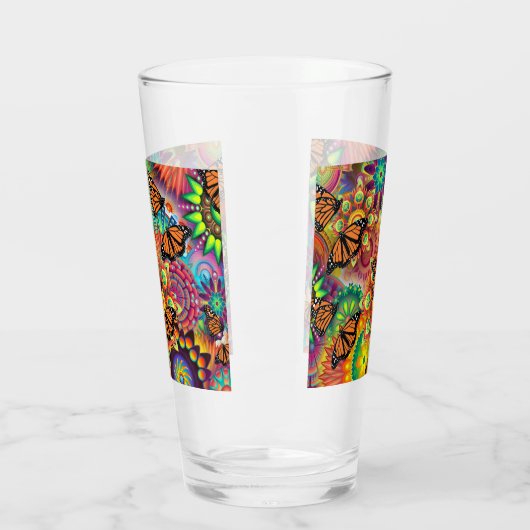 蝶 タンブラーグラス (左)