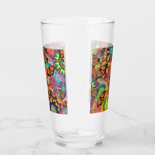 蝶 タンブラーグラス (右)