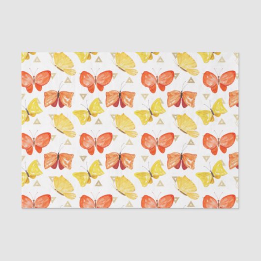 蝶(デザイン50黄/オレンジ系) 薄葉紙 (正面)