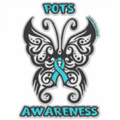 蝶/トライバル…ポット シール (正面)