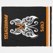 蝶/トライバル…CRPS フリースブランケット (正面(横))