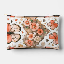 蝶、ハート、花