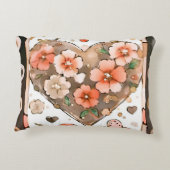 蝶、ハート、花 アクセントクッション (裏面)