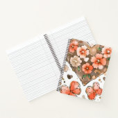 蝶、ハート、花 ノートブック (内部)