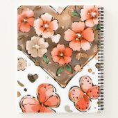 蝶、ハート、花 ノートブック (裏面)