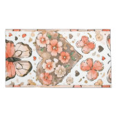 蝶、ハート、花 枕カバー (裏面)