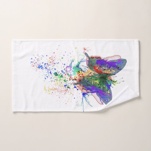 蝶 バスタオルセット (ハンドタオル)