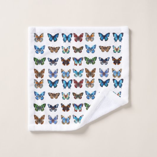 蝶 バスタオルセット (ウォッシュタオル)