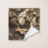 蝶 バスタオルセット (ウォッシュタオル)