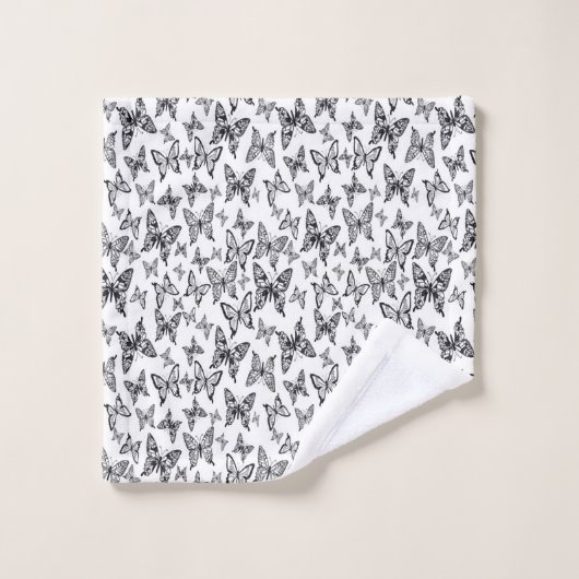 蝶 バスタオルセット (ウォッシュタオル)