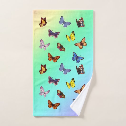 蝶 バスタオルセット (ハンドタオル)