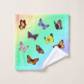 蝶 バスタオルセット (ウォッシュタオル)