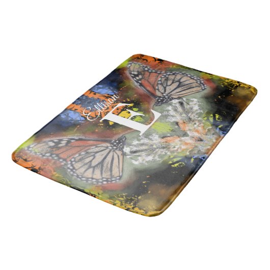 蝶 バスマット (アングル)