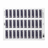 蝶、バラ＆トネリコ 返信住所ラベル ラベル (フルシート)