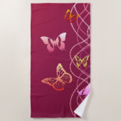 蝶 ビーチタオル (正面)